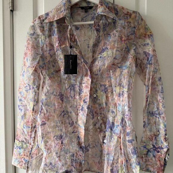 Massimo Dutti Flower Pattern Shirt - Picture 1 of 2